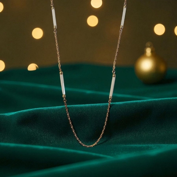 Christian Dior Ivory Tubular Bar Necklace, Dior Jewelry, Dior Necklace - Picture 3 of 9
